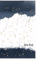 NOTE Book: Gold, Ggrey, Rain, Composition Book, Notebook for Girls, Journal and Diary, Grid