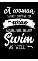 A Woman Cannot Survive On Wine Alone She Needs Swimming As Well