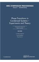 Phase Transitions in Condensed Systems -- Experiments and Theory: Volume 57