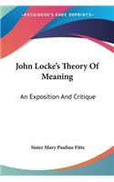 John Locke's Theory Of Meaning