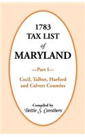 1783 Tax List of Maryland, Part I