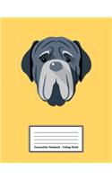 Composition Notebook - College Ruled: Yellow Mastiff Dog - 109 pages 8.5"x11" - White Blank Lined Exercise Book - School Subject - Gift For Kids Teenager Adult Teacher Student - Journal