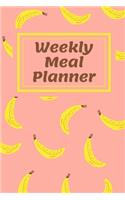 Weekly Meal Planner Banana Pattern