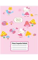 primary composition notebook: Hello kitty Primary Composition Half Page for drawing and other half for writing story -110 pages large (8.5" x 11" Notebook), Learn To Write and Dr