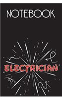 ELECTRICIAN Notebook, Simple Design: Notebook /Journal Gift, Simple Cover Design,100 pages, 6x9, Soft cover, Mate Finish