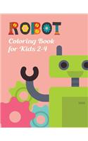 Robots Coloring Book for Kids 2-4