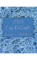 Artsy AbstractOneThree . 2020 Calendar . Sketchbook . Lined Journal -- 8"x10" 100-pages