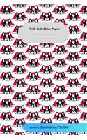 Sleep Dog Theme Wide Ruled Line Paper
