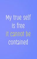 My True Self Is Free It Cannot Be Contained