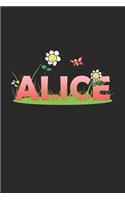 Alice: Graph Paper Journal 6x9 inches with 120 - Individualized Notebook