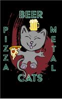 Cats Pizza Beer Metal - 6 X 9 Sketchbook: 90 Page Blank Sketchbook