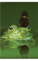 Butterfly and Frog Notebook: Blank Journal Diary Memoir Log Logue