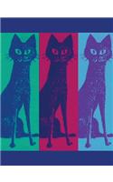 Composition Book Journal: : With Retro MCM Mid Century Black Hip Cats Boho Cover, College Ruled Paper, 150 Blank Lined Sheets, 9-3/4 X 7-1/2.