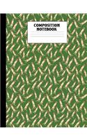 Composition Notebook: Meerkat Green Wide Ruled Book