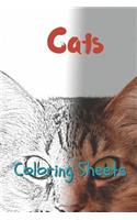 Cat Coloring Sheets: 30 Cat Drawings, Coloring Sheets Adults Relaxation, Coloring Book for Kids, for Girls, Volume 7