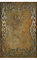 Monogram "w" Any Day Planner Notebook: Scheduler Organizer Datebook(23 Monogram Rustic 150 Planner)