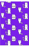 Journal Notebook For Cat Lovers Sketchy Cats Pattern 4: 110 Page Plain Blank Journal For Drawing, Writing, Doodling In Portable 6 x 9 Size.(9 Wordworthy Series Unlined)