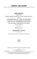 Criminal code reform