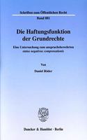 Die Haftungsfunktion Der Grundrechte