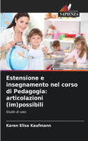 Estensione e insegnamento nel corso di Pedagogia