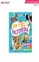 Jolly Kids My First Factopedia Captivating 4-in-1 Cats, Dogs, Farm, and Baby Animals Adventure Book for Young Learners Aged 3-8