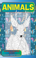 Coloring Books for Adults Flowers and Patterns - Animals