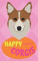 Happy Corgis Coloring Book