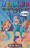 Mermaid Coloring Book For Kids 3-6 years