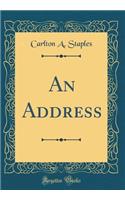An Address (Classic Reprint)