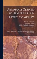 Abraham Gesner Vs. Halifax Gas-Light Company [microform]
