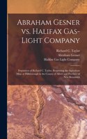 Abraham Gesner Vs. Halifax Gas-Light Company [microform]