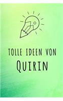 Tolle Ideen von Quirin: Unliniertes Notizbuch mit Rahmen für deinen Vornamen