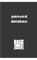 Password Database: Password Booklet to Keep Your Usernames, Emails and Password safe, 108 Pages 6x9 inches in Size