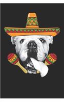 English Bulldog Journal - English Bulldog Notebook 'Cinco De Mayo' - Gift for English Bulldog Lovers