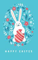 Happy Easter: Easter Bunny: Lined Paper Gift Notebook Diary ( Rabbit with Easter Egg )
