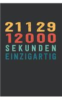 2 112 912 000 Sekunden Einzigartig: tolles 67 Jahre Geburtstags Notizbuch liniert - 100 Seiten