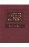 The Survival Values of Play ..
