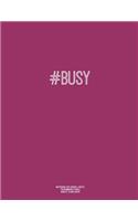 Notebook for Cornell Notes, 120 Numbered Pages, #BUSY, Plum Cover