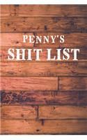 Penny's Shit List: Dot Bullet Wood Notebook/Journal