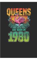 Queens Are Born In 1980: Small Lined Notebook - Birthday Gift or Anniversary Gift Idea