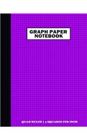 Graph Paper Notebook. Quad Ruled-4 Squares Per Inch: Grid Notebook/Grid Paper Journal 8.5x11 in. Violet