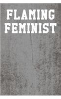 Flaming Feminist: Blank Recipe Notebook 6"x9" 120 Pages