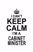 I Can't Keep Calm I'm A Cabinet Minister: Creative Cabinet Minister Notebook, Journal Gift, Diary, Doodle Gift or Notebook - 6 x 9 Compact Size- 109 Blank Lined Pages