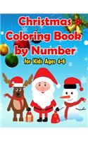 Christmas Coloring Book by Number for kids Ages 4-8