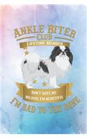 Ankle Biter Club Lifetime Member: Don't Hate Me Because I'm Beautiful, I'm Bad to the Bone - Japanese Chin Dog and Puppy - 6x9 Wide Ruled Paper Notebook
