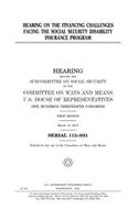 Hearing on the financing challenges facing the Social Security Disability Insurance program