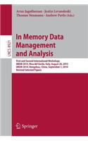 In Memory Data Management and Analysis