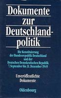 Die Konstituierung Der Bundesregierung Deutschland Und Der Deutschen Demokratischen Republik 7. September Bis 31. Dezember 1949