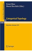 Categorical Topology