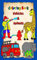 Coloring Book Vehicles and Animals